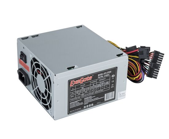  Блок питания Exegate EX219457RUS CP500, ATX, 8cm fan, 24+4pin, 3xSATA, 1xFDD, 2xIDE 