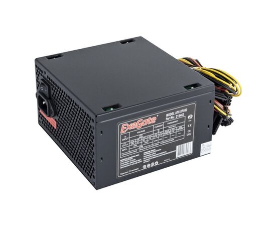  Блок питания Exegate EX219463RUS XP500, ATX, black, 12cm fan, 24+4pin, (6+2)pin PCI-E, 3xSATA, 1xFDD, 2xIDE 
