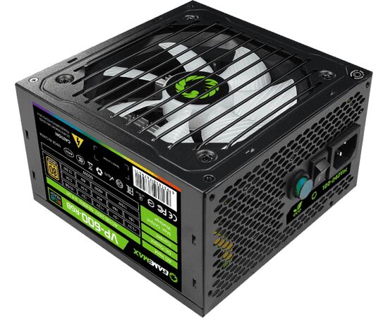  Блок питания GameMax VP-600-RGB 80+ ATX 600W, Ultra quiet 