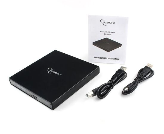  Привод Gembird DVD-USB-02 USB ext. пластик, черный RTL 