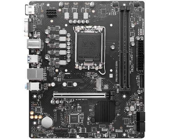  MB s1700 MSI PRO H610M-E DDR4, Socket1700, Intel H610, 2xDDR4, PCI-Ex16, 4SATA3, 7.1-ch, GLAN, 4 USB 3.2, VGA, HDMI, mATX 
