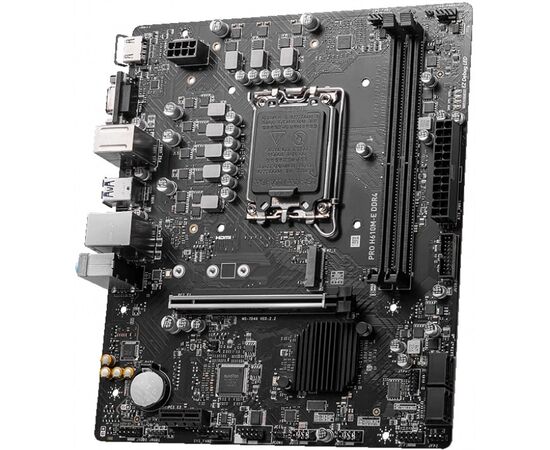  MB s1700 MSI PRO H610M-E DDR4, Socket1700, Intel H610, 2xDDR4, PCI-Ex16, 4SATA3, 7.1-ch, GLAN, 4 USB 3.2, VGA, HDMI, mATX 