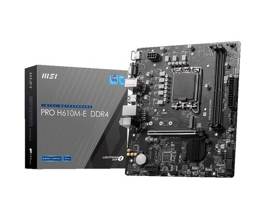  MB s1700 MSI PRO H610M-E DDR4, Socket1700, Intel H610, 2xDDR4, PCI-Ex16, 4SATA3, 7.1-ch, GLAN, 4 USB 3.2, VGA, HDMI, mATX 