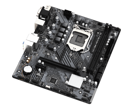  MB s1200 ASRock H510M-HDV/M.2 SE Intel H470, 2xDDR4-3200 МГц, 1xPCI-Ex16, 1xM.2, Micro-ATX 