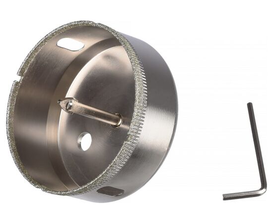  Коронка по стеклу и керамике сцентрирующим сверлом Vertex Tools 336-100-55 100х55 