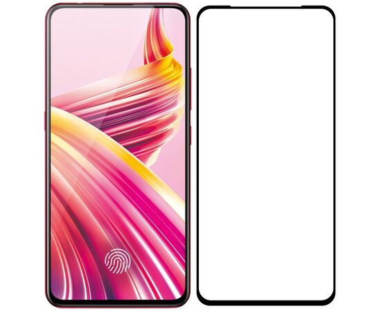  Стекло защитное Full Glue Premium Krutoff для Vivo V15/S1/OPPO F11 PRO/OPPO K3 черное 