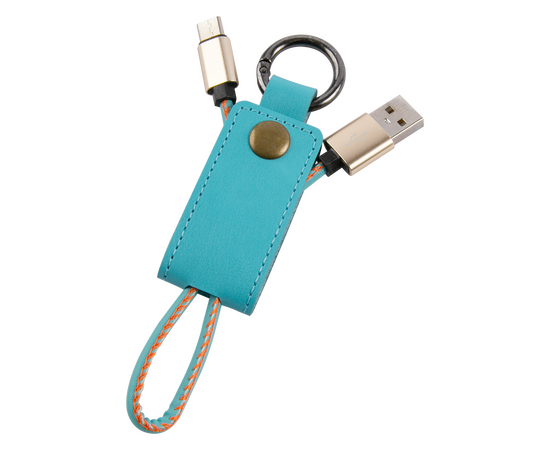  Кабель-брелок MB Mobility USB – Type-C, 25 см, голубой 