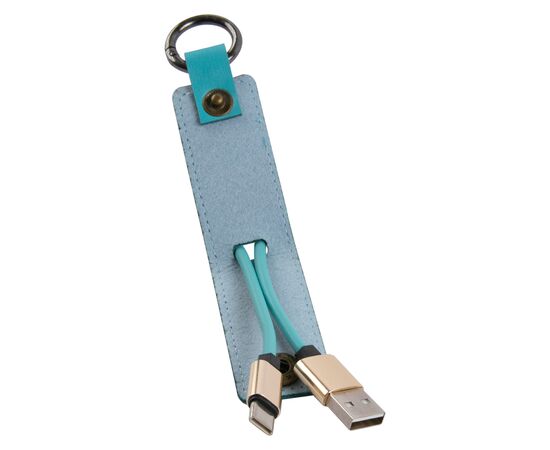  Кабель-брелок MB Mobility USB – Type-C, 25 см, голубой 