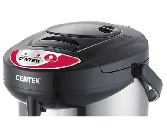  Термопот Centek СТ-0080 (черный) Зл. 850Вт, З способа подачи воды. корпус из нержавеющей стали 