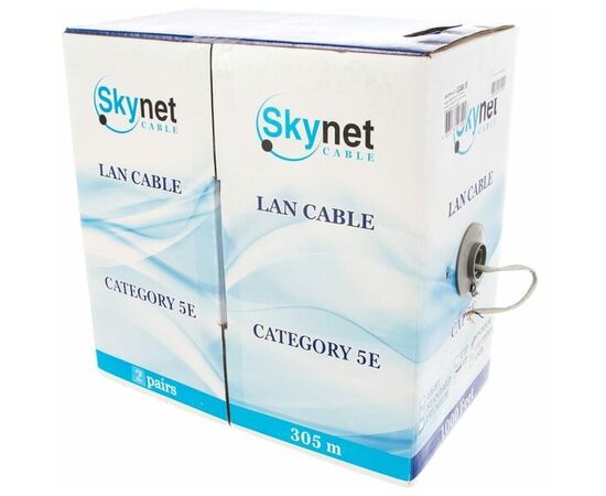  Витая пара SkyNet Premium CSP-FTP-2-CU FTP indoor 2x2x0,51, медный, Fluke Test, кат.5e, однож., 305 м, box, серый 
