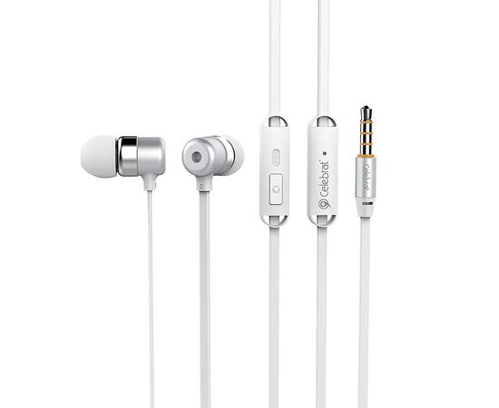  Проводные наушники с микрофоном внутриканальные Celebrat G2 Jack 3,5  (white) (106439) 