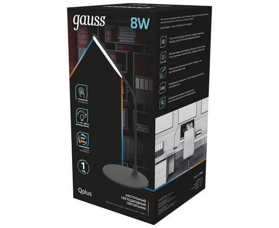  Светильник Gauss GT5022 настольный на подставке черный 8Вт 