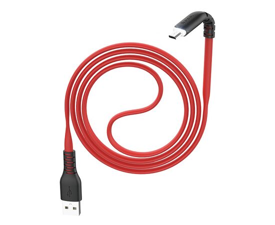  HOCO X44 Красный кабель USB 2.4A (microUSB) 1м 