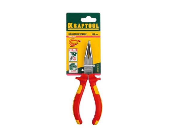  Тонкогубцы KRAFTOOL Electro-Kraft 2202-3-16_z01, Cr-Mo сталь, 160мм 