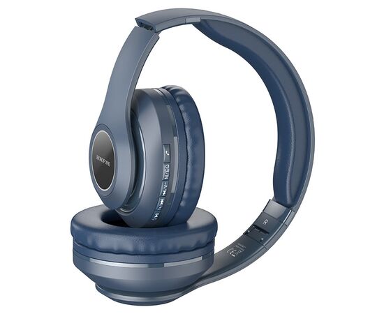  Наушники полноразмерные Borofone BO17, беспроводные, bluetooth 5.0, AUX, цвет: тёмно-синий (1/36) 