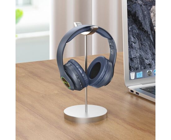  Наушники полноразмерные Borofone BO17, беспроводные, bluetooth 5.0, AUX, цвет: тёмно-синий (1/36) 