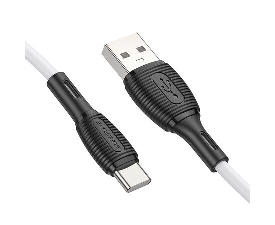  Кабель USB - Type-C Borofone BX86 Advantage, 1.0м, 3.0A, цвет: белый (1/360) 