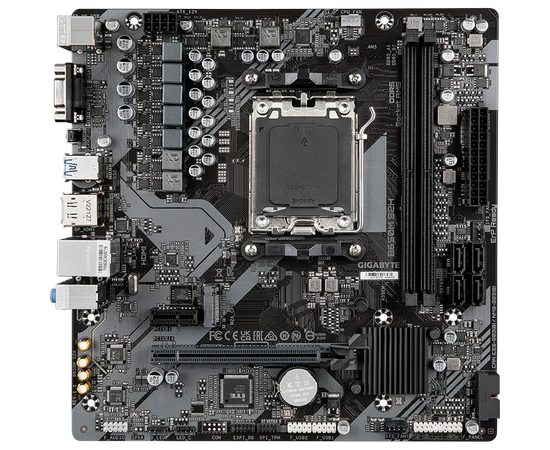  MB sAM5 Gigabyte B650M S2H, AMD B650, 2xDDR5-5200 МГц, 1xPCI-Ex16, 1xM.2, Micro-ATX 