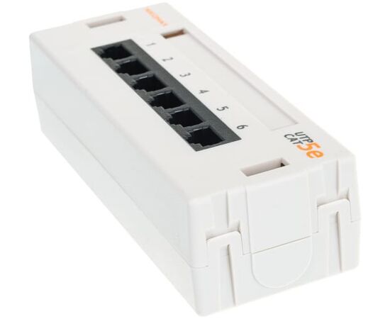  Патч-панель NIKOMAX NMC-WP06UD2-GY настенная, порты 6 x RJ-45 кат. 5e, серый 
