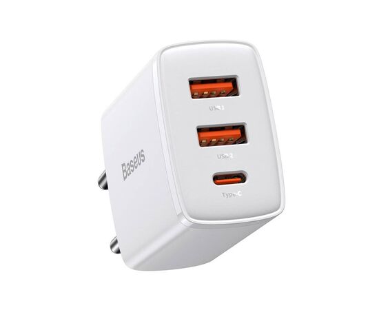  СЗУ Baseus Compact Quick Charger 2U+C 30W EU White 