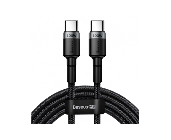  Кабель Baseus Cafule PD2.0 100W flash charging Type-C to Type-C cable (20V 5A)2m Gray+Black 