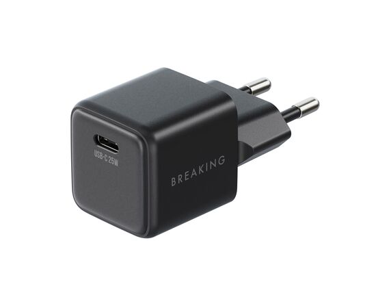  СЗУ Breaking P-11, USB-C, GaN 25W, 3A + кабель USB-C - USB-C (Черный) 
