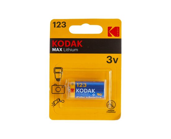  Элемент питания KODAK MAX  CR 123 (K123LA)   (6/12/5760) 