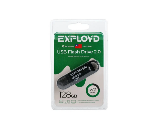  USB  128GB  Exployd  570  чёрный 