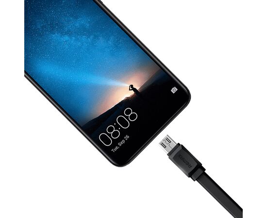  Кабель USB REMAX RC-129m Fast Pro USB - MicroUSB, 2.4А, 1 м, черный 