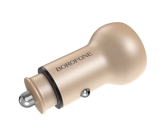  Автомобильное зарядное устройство BOROFONE BZ9A Wise route, 2xUSB, 3.1A, золотой 