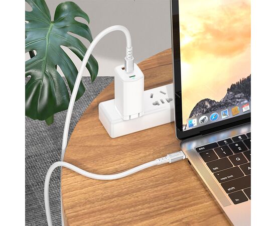  Кабель USB-C HOCO X85 Strength Type-C - Type-C, 60W, 1 м, белый 