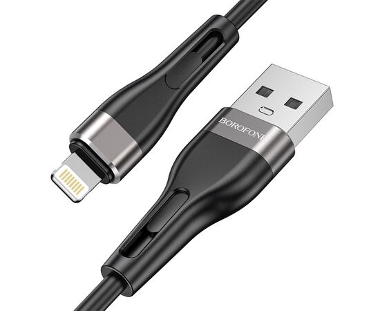  Кабель USB BOROFONE BX46 Rush USB - Lightning, 2.4А, 1 м, черный 