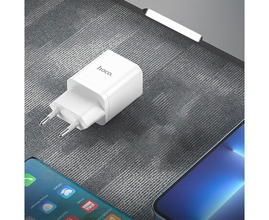  Сетевое зарядное устройство HOCO N25 Maker 2xUSB, 2.1A, 10W, белый 
