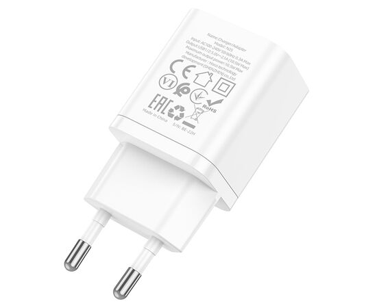  Сетевое зарядное устройство HOCO N25 Maker 2xUSB, 2.1A, 10W, белый 