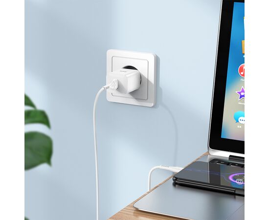  Сетевое зарядное устройство HOCO N25 Maker 2xUSB, 2.1A, 10W, белый 