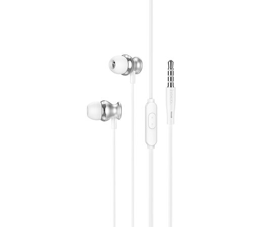  Проводные наушники HOCO M106 Fountain, Jack 3.5mm, 1.2 м, серебристый 