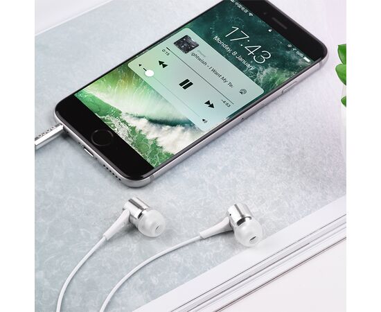  Проводные наушники HOCO M54 Pure, Jack 3.5mm, 1.2 м, белый 