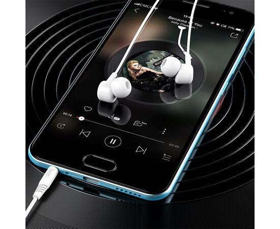  Проводные наушники HOCO M82 La musique, Jack 3.5mm, 1.2 м, белый 