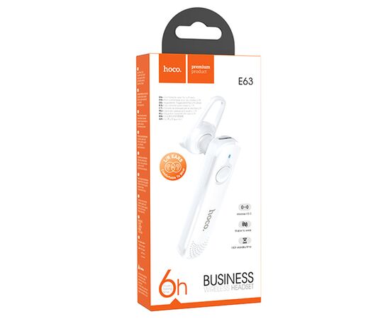  Беспроводная Bluetooth-Гарнитура HOCO E63 Diamond, Bluetooth, белый 