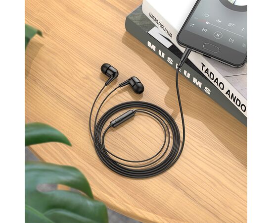 Проводные наушники HOCO M97 Enjoy, Jack 3.5mm, 1.2 м, черный 