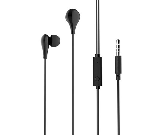  Проводные наушники BOROFONE BM24 Milo, Jack 3.5mm, 1.2 м, черный 