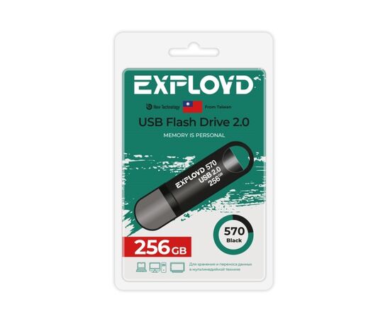  USB  256GB  Exployd  570  чёрный 