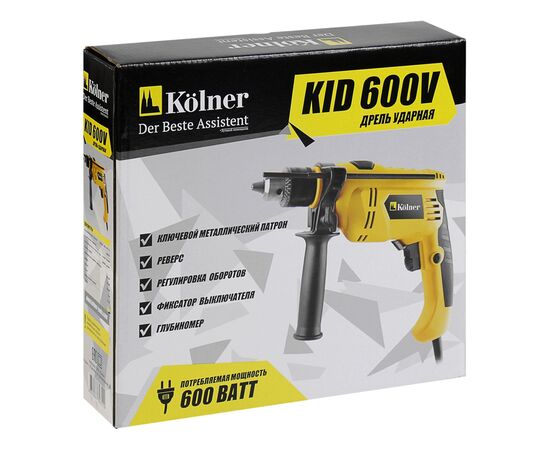  Дрель ударная Kolner KID 600V 