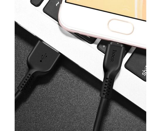  Кабель USB HOCO X20 Flash USB - MicroUSB, 2.4А, 1 м, черный 
