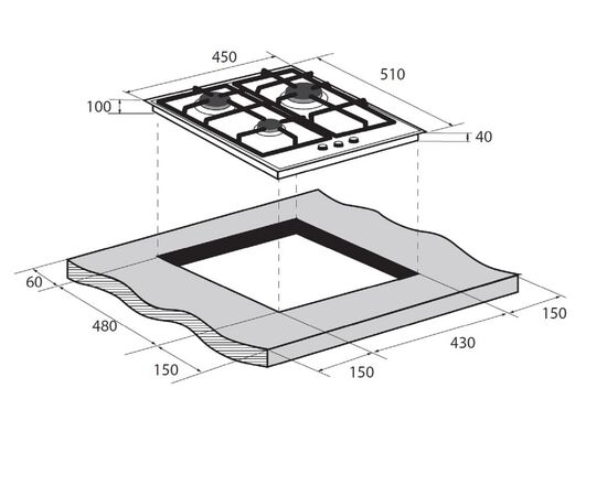  Варочная панель ZUGEL ZGH451B черная 