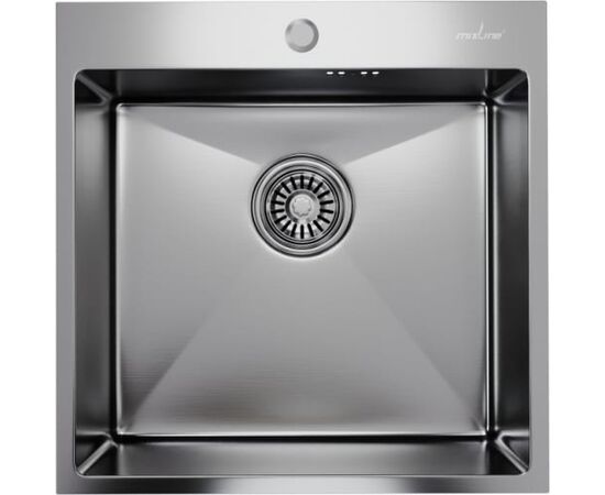  Мойка Mixline Pro 547229 настольный монтаж/50x50 3,0/выпуск 3 1/2/20см с сифоном сатин 