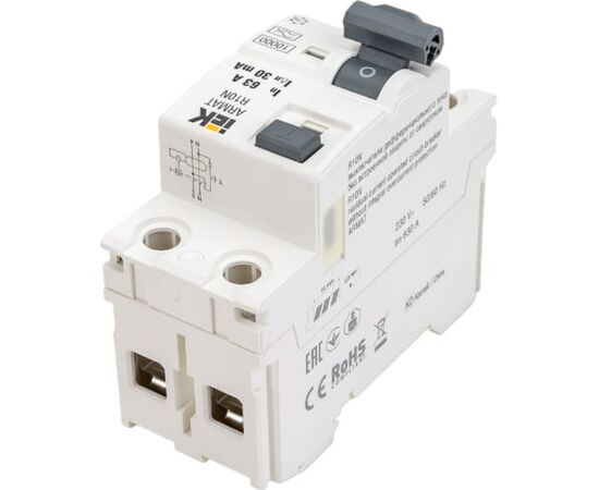  Дифавтомат IEK ARMAT R10N (AR-R10N-2-063A030) 2P 63А 30мА тип A 