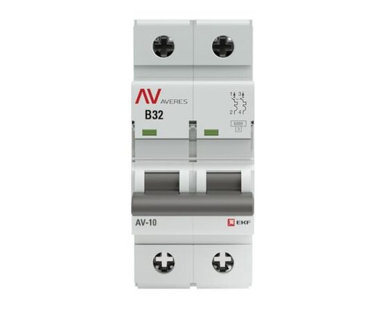  Автоматический выключатель EKF Averes AV-10 (mcb10-2-32B-av) 32A 10kA 2P 