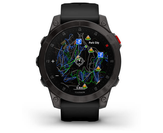  Smart-часы Garmin Epix Gen 2 Black,Carbone Gray DLC Ti w/Silicone Band EMEA (010-02582-11) 