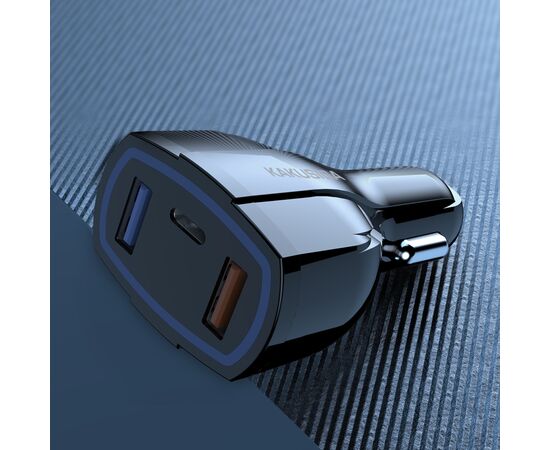  Автомобильное зарядное устройство KAKUSIGA KSC-485 2 USB 2.4/QC3.0 mah + PD20W черный 